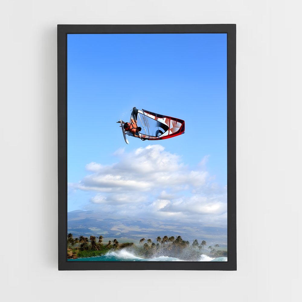 Poster Vol en Cerf-Volant – affiche Planche à voile (vue 2)